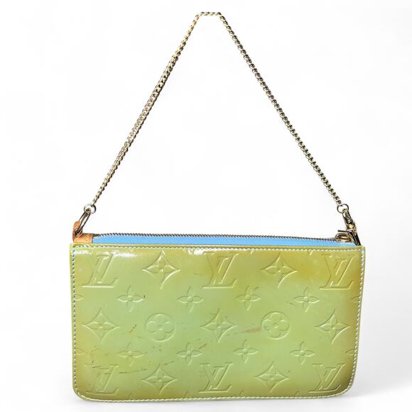 Louis Vuitton Monogram LV Accessories Pouch Lexington Green Vernis Pouchette - Picture 1 of 7